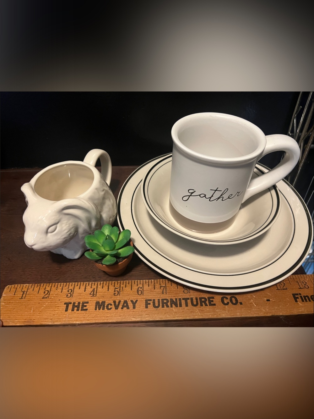 Kitchen White Ceramic Dinnerware Set Bundle - Elegant Home Dining